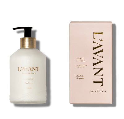 L'AVANT Collective Luxury Hand Lotion - High Performing Moisturizing Hand Cream for Dry, Cracked Hands, Nails & Cuticles Bergamot, Orange Blossom, Amber, Cedar Shea Butter 10oz (Blushed Bergamot)