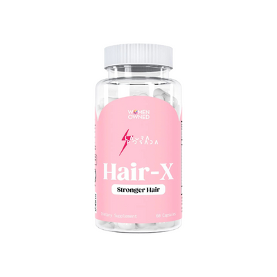 Laura Posada Women's Hair-X Advanced Hair Strengthening Supplements for Visibly Thicker, Stronger Hair Growth with Vitamin C, B12 - Non-GMO 60 Count 100% Natural Made in The USA