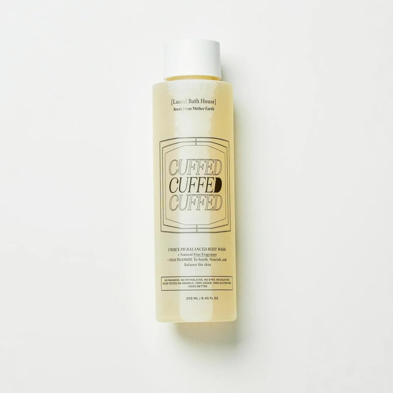 Cuffed Body Wash | Hydrates, Cleanses, Nourishes Skin with Niacinamide Notes of Leather, Tobacco, Raspberry | Free From Parabens, Sulfates & Phthalates 8oz (3 Pack)