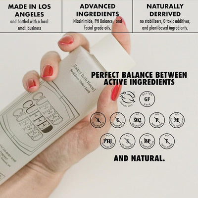 Cuffed Body Wash | Hydrates, Cleanses, Nourishes Skin with Niacinamide Notes of Leather, Tobacco, Raspberry | Free From Parabens, Sulfates & Phthalates 8oz (3 Pack)