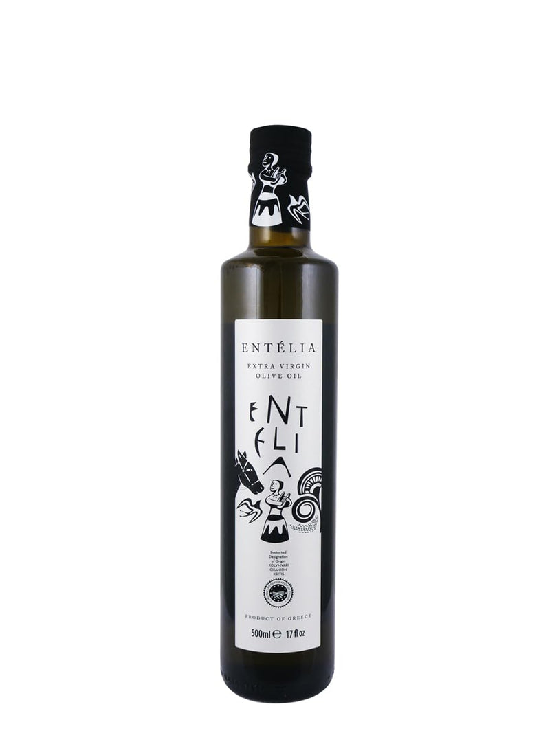 Entelia Extra Virgin Olive Oil from Crete, Greece, 16.9 fl oz (500ml)