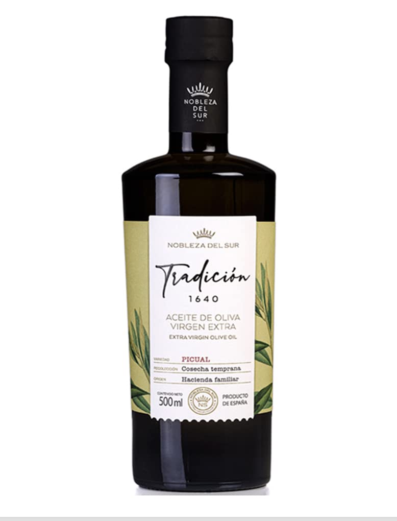 Nobleza del Sur Tradicion 1640 Picual Extra Virgin Olive Oil from Andalusia, Spain, 16.9 fl oz (500ml)