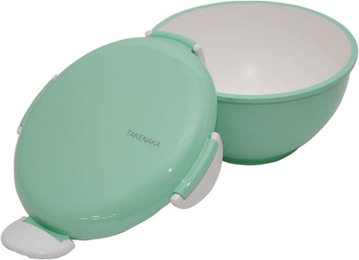 TAKENAKA Bento Bowl for perfect lunch, Eco-Friendly Lunch Box Made in Japan, Recycle Plastic Bottle, Microwave and Dishwasher Safe, Bento Box (Peppermint)