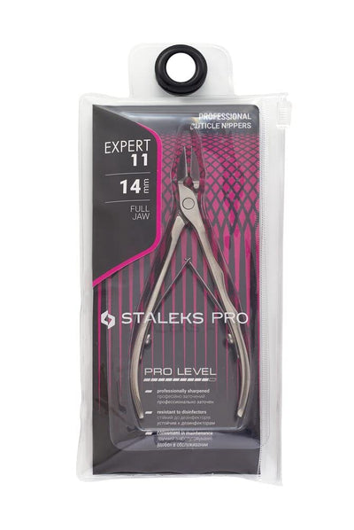 Staleks Pro Cuticle Nippers EXPERT NE-11-14, Full Jaw, 0.55 Inch (14mm)