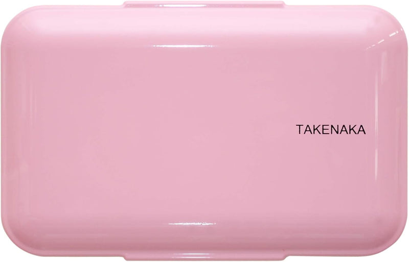 TAKENAKA Bento Bite Dual from, Eco-Friendly and Sustainable Japanese Style Bento Lunch Box (Candy Pink)