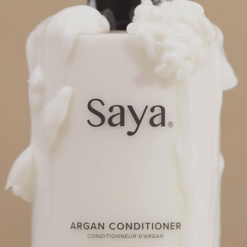 SAYA Argan Conditioner | Luxurious Hydrating & Volumizing Natural Conditioner with Argan Oil, Macadamia Nut Oil, Shea Butter for Silky Smooth Finish, Deep Hydration, Strengthening, Frizz Control 16oz