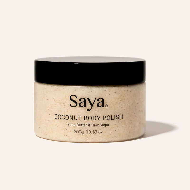 Coconut Body Polish Exfoliating Body Scrub For Silky Smooth Skin with Raw Sugar, Coconut, Sea Salt | Exfoliates Remove Dead Skin Cells For Smoother Skin Deep Hydration Anti Aging Body Cream 300gr