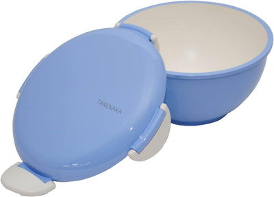 TAKENAKA Bento Bowl for perfect lunch, Eco-Friendly Lunch Box Made in Japan, Recycle Plastic Bottle, Microwave and Dishwasher Safe, Bento Box (Periwinkle Blue)