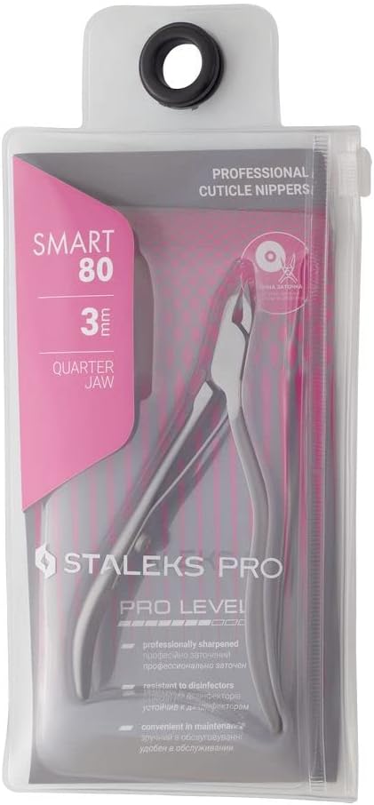 STALEKS PRO - Cuticle Nippers for Manicure and Pedicure Smart 20 3mm NS-80-3