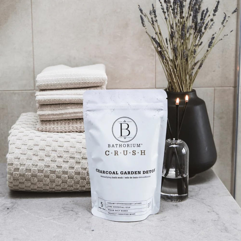 Charcoal Garden Detox Crush – Purifying Bath Soak with Activated Charcoal & Eucalyptus, 21.2 oz