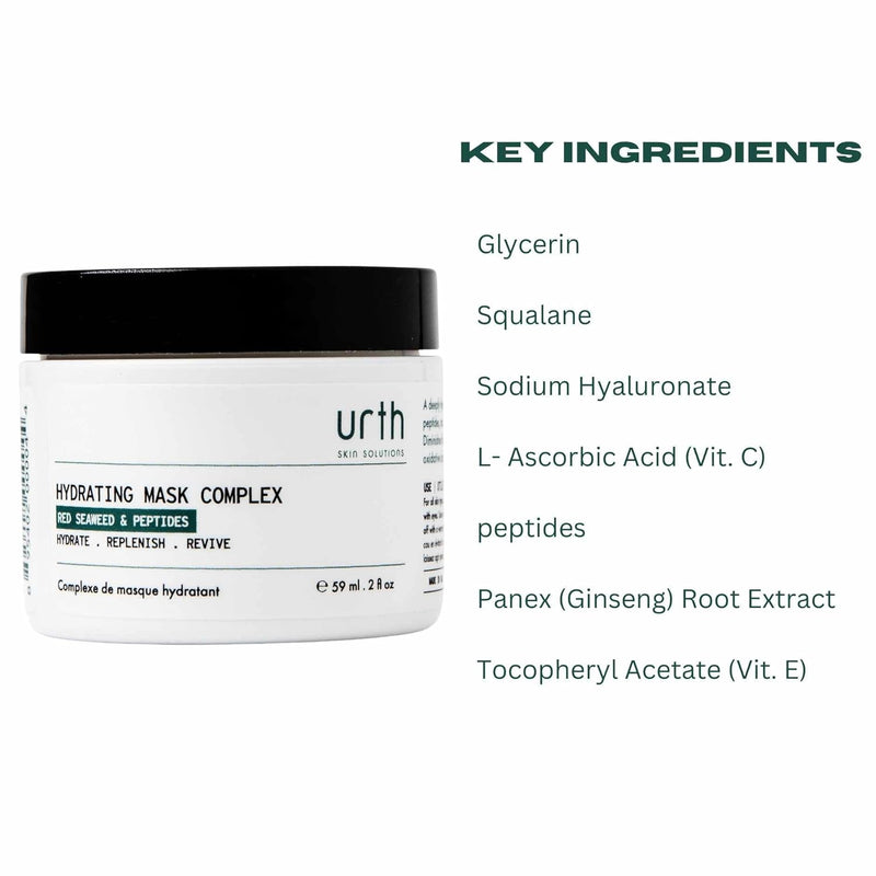 Urth Skin Solutions Hydrating Mask for Men, 2 oz - Anti Aging Hydrating Gel with Peptides, Argireline, Botanical Extracts, Vitamins, Restore hydration, Reduces Wrinkles & Smooths Skin
