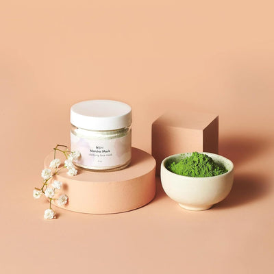 Tease Tea Clarifying Matcha Face Mask Powder Tea - Anti Aging Exfoliating & Moisturizing Facial for Wrinkles, Blackheads, Nourishing Hydrating Detoxing Pore Minimizer Soft Glowing Complexion 4 Oz