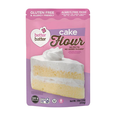 Better Batter Cake Flour Certified Gluten-Free, Top 8 Allergen-Free, 1LB Pouch