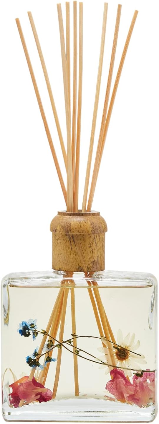 Rosy Rings Botanical Apricot Rose Reed Diffuser 13oz - Essential Oil Reed Diffuser, Home Fragrance Products, Fragrance Diffuser Gift for Home Décor