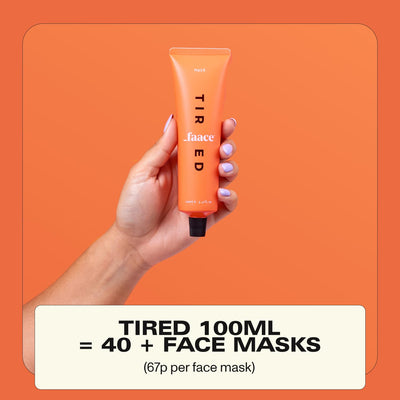 Faace Tired face mask beauty - Vegan daily face gel for all skin types - Vitamin C, Hyaluronic Acid, Aloe Vera Plant and Rosehip oil - Cruelty-free & Organic skincare - 40 uses - 100 ml