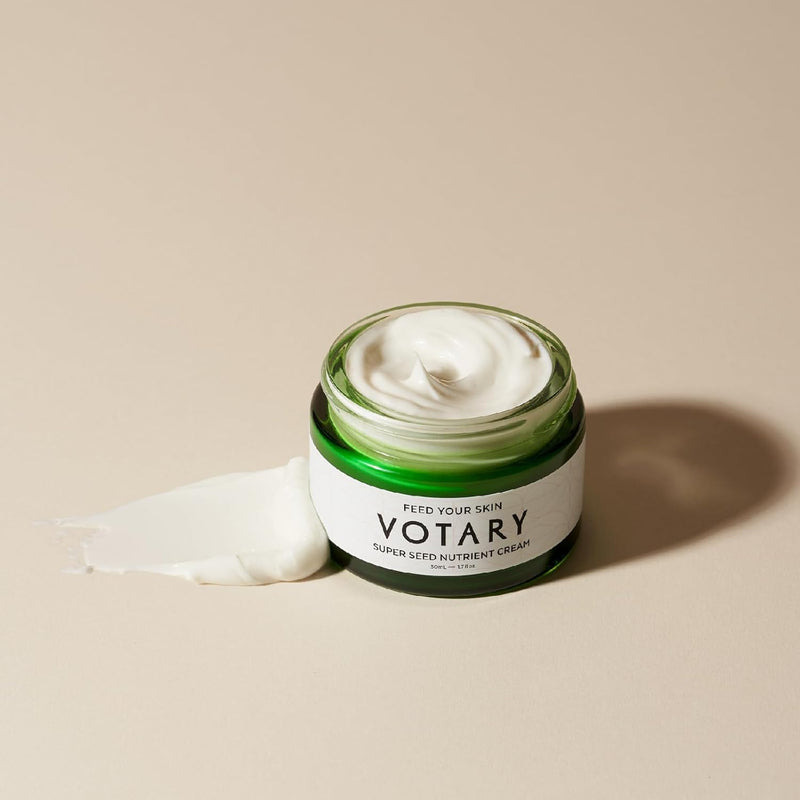 Votary Super Seed Nutrient Cream | Nourishing Face Cream for Dryness, Redness, Deeply Moisturizing Matte Smooth Finish with 21 Super Seed Oils For An Alluring Youthful Look Fragrance Free 1.7Fl Oz