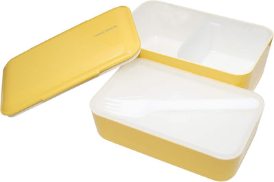 TAKENAKA Bento Bite Dual from, Eco-Friendly and Sustainable Japanese Style Bento Lunch Box (Lemon Zest)