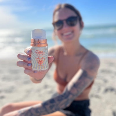 Tattoo Lovers Care Tattoo SPF 50 Sunscreen Mineral Based Deeply Moisturizes & Protects Ink Against Fading Tattoo Fade Protection and Moisturizer Vegan Organic 1.7oz