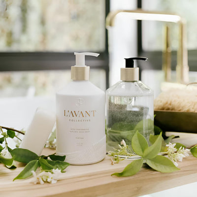 L'AVANT Collective Hand Soap, Dish Soap & Multipurpose Surface Cleaner Bundle Fresh Linen | High Performing Formula Luxurious Ingredients Soft Smooth Hands & Dishes | Kitchen Home Decor Hostess Gifts