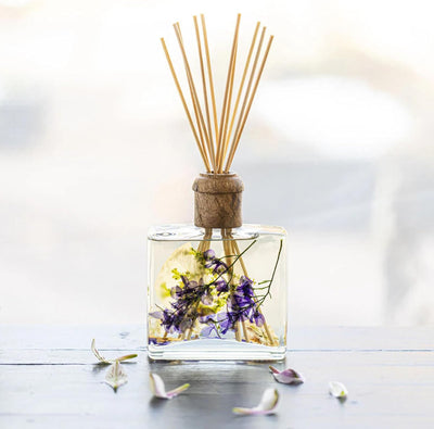 Rosy Rings Botanical Reed Diffuser 13oz - Lasts 6-12 Months Aromatherapy Notes of Cashmere Vanilla Jasmine Lily Sandalwood Apple Long Lasting Floral Luxurious Home Fragrance Decor Gifts (Vanilla Rain)