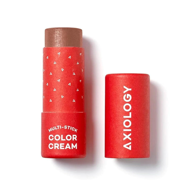 Axiology Multi Stick Color Cream For Eyes, Lips, Cheeks Flirtatious & Creamy Glide Hydrating Blush Face Sticks Contour & Highlight All Day Wear Vegan Makeup with Oils, Butter (Grounded)