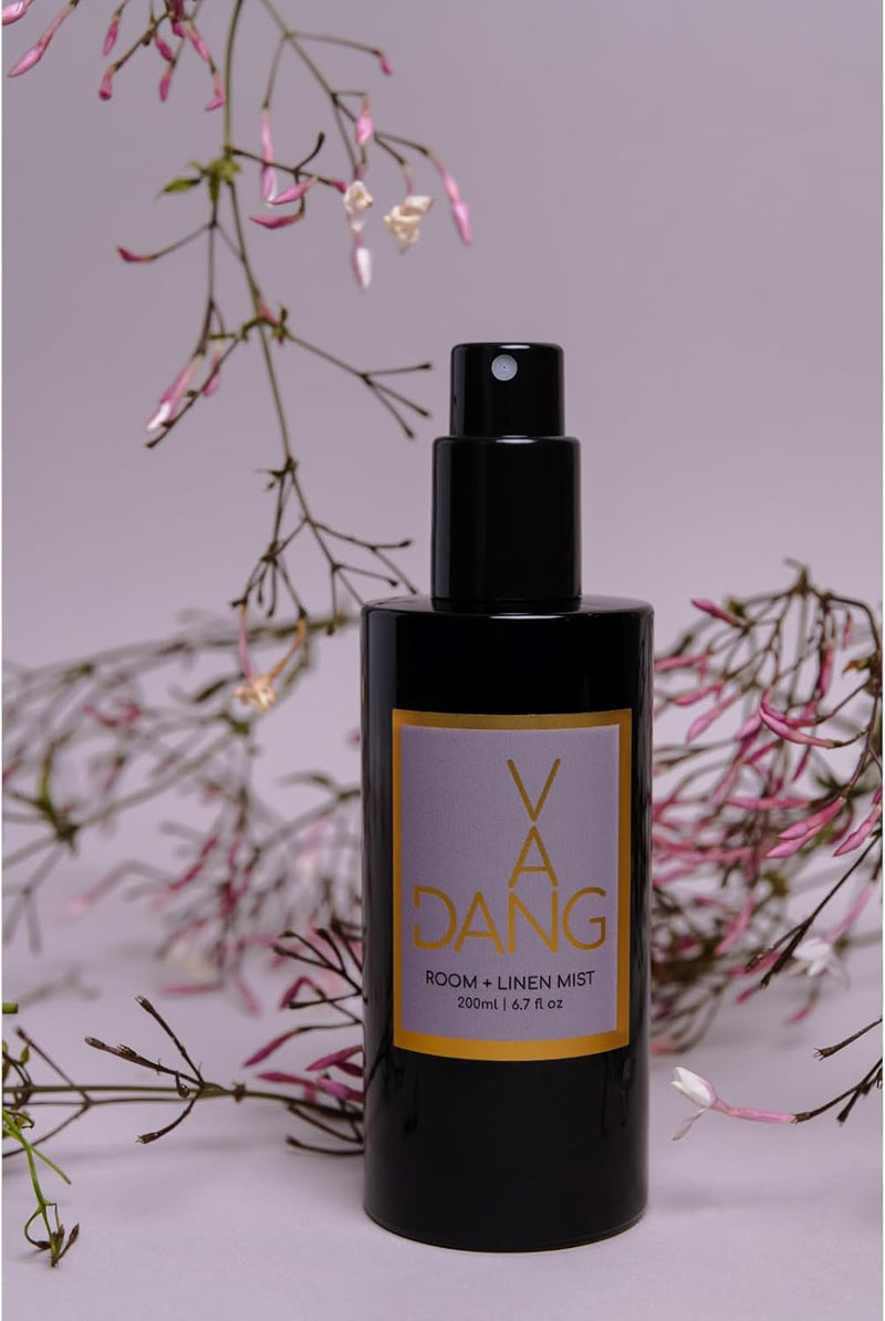 Van Dang Room & Linen Spray Mist | Home Fragrance Long Lasting Air Freshener Living Room Aromatherapy Deodorize Bedding Pillow Notes of Basil, Ambrette, Black Pepper, Clary, Mimosa, Sandalwood (Veldt)