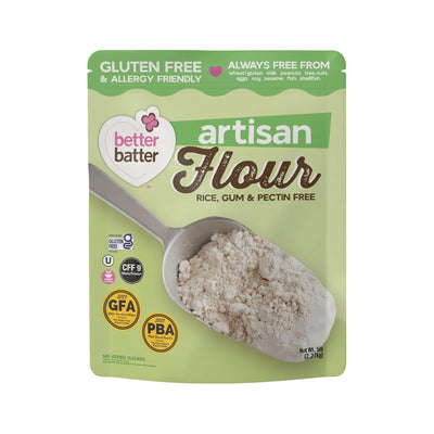 Better Batter Artisan Flour Blend Gluten Free - Award Winning Nutritious, Vegan, Allergen Free, & Kosher - Cup for Cup Alternative All-Purpose Baking, Organic, Non-GMO, 5lbs