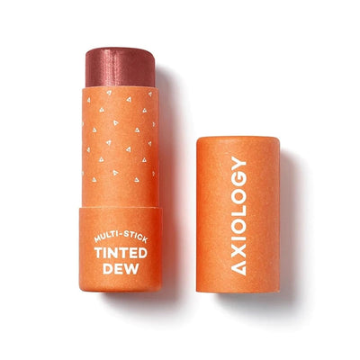 Axiology Multi Stick Tinted Dew For Eyes, Lips, Cheeks Flirtatious Soft & Lustrous Hydrating Blush Face Sticks Contour Highlight, Lip Stain Vegan Makeup with Oils & Butter (Infinite)