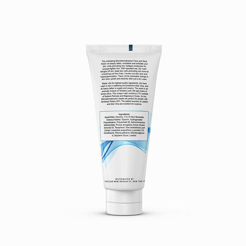 Everclearnow Facial Cleanser Microdermabrasion Keratosis Pilaris & Acne Exfoliating Deep Cleansing Face & Body Scrub, KP Bump Eraser, Back & Butt Acne Exfoliant, Wash Cleanser - Rough, Bumpy & Dry Skin Gets Rid Of Redness