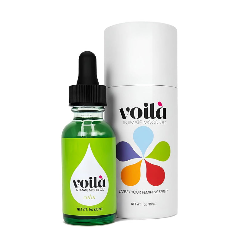 Voilà Mood Oil Vaginal Moisturizer Serum for Women, Adult Couples, Vaginal Dryness Rejuvenation Hydrating & Nourishing 1 Oz Developed by OBGYN (Calm)