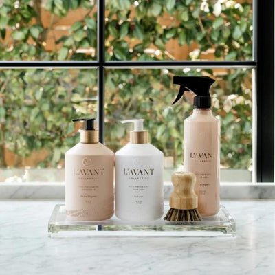 L'AVANT Collective High Performing Hand Soap | Luxurious Ingredients for Soft & Smooth Hands | Notes of Bergamot, Orange Blossom, Amber, Cedar | Blushed Bergamot Scent Reusable Glass Bottle 16 Fl Oz