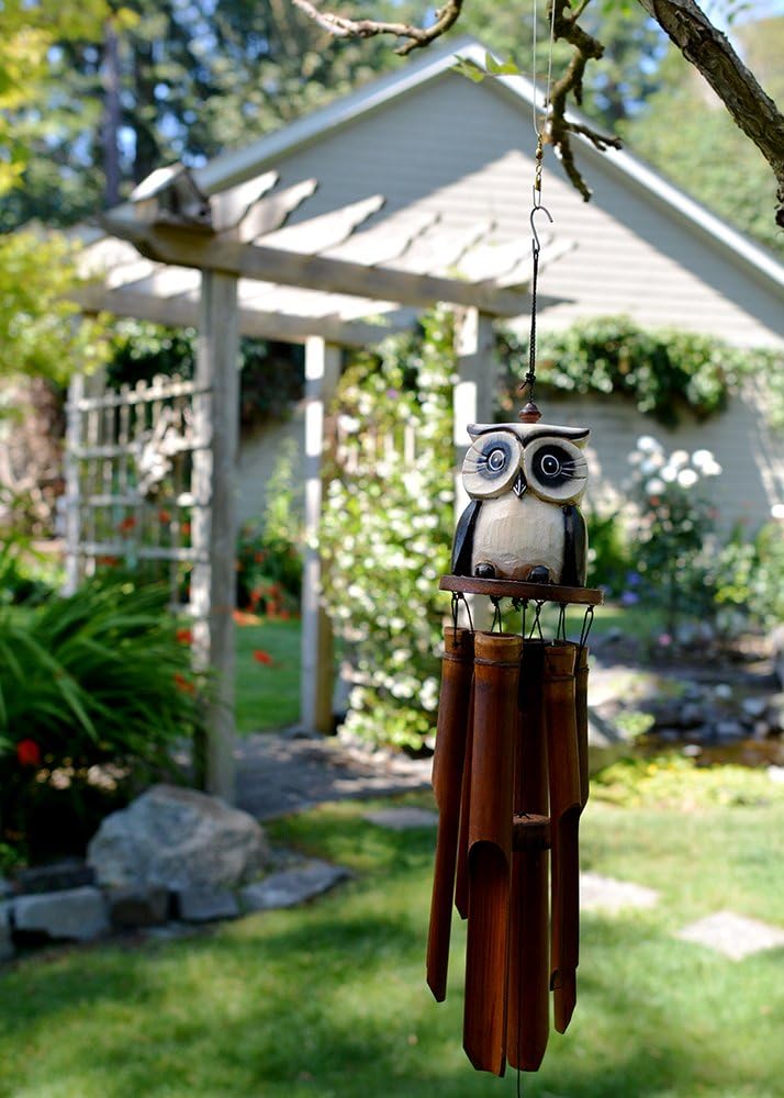 Cohasset 246 Oscar Bamboo Wind, Tan Owl Chime