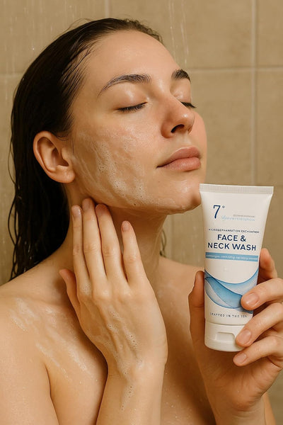 Everclearnow Facial Cleanser Microdermabrasion Keratosis Pilaris & Acne Exfoliating Deep Cleansing Face & Body Scrub, KP Bump Eraser, Back & Butt Acne Exfoliant, Wash Cleanser - Rough, Bumpy & Dry Skin Gets Rid Of Redness