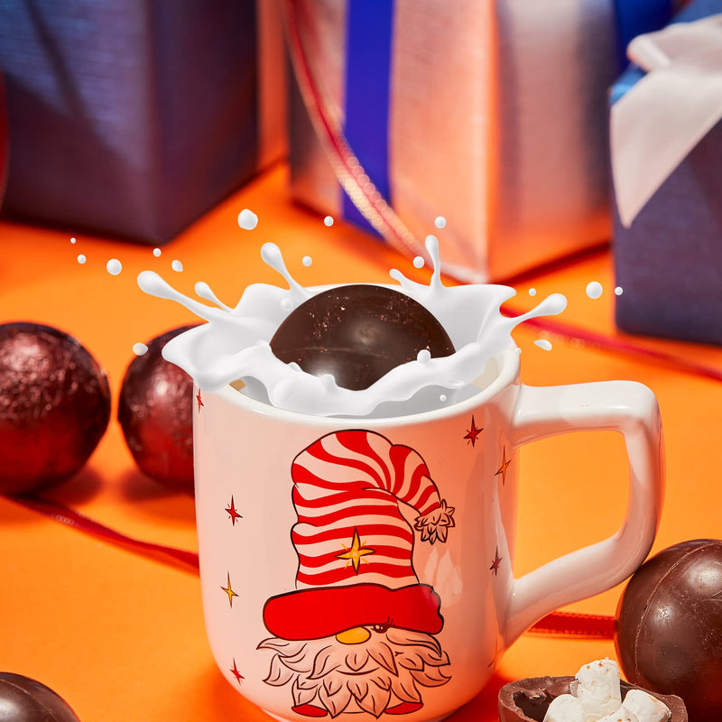 Hot Chocolate Boms Marshmallow Balls - Set of 6 - Delicious Cocoa Melts Bom Filled Marshmallows - 2 Flavors Caramel & Fudge Brownie Candy - Classic Milk Chocolates Cocoa Melt Gift - Delicious Gifts