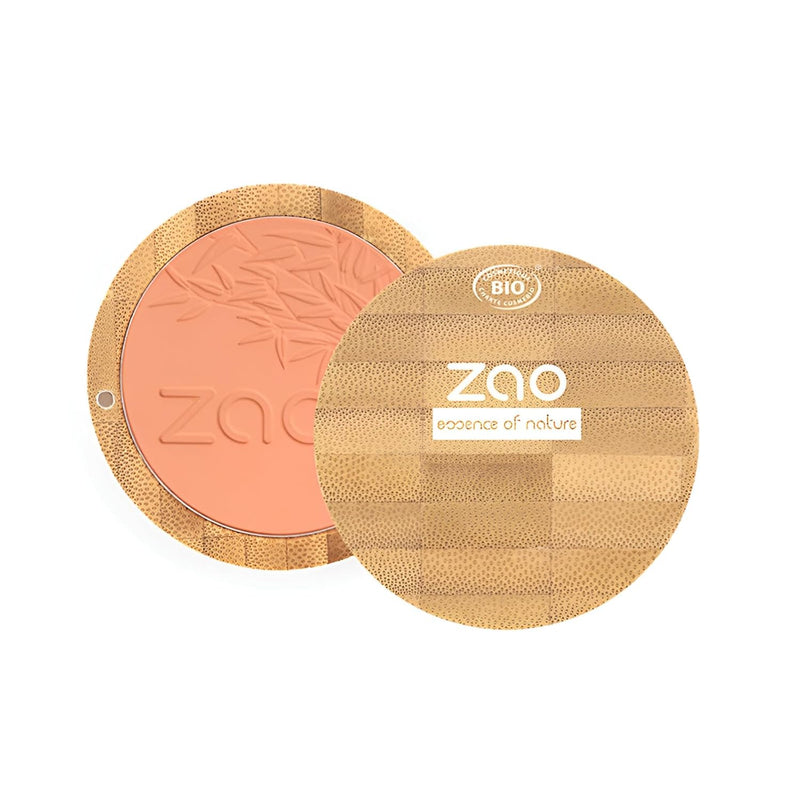 Zao Compact Blush Powder High Impact Cheeks Face Makeup Blends Easily Wrinkle Defying Minimize Fine Lines Pores Highlighting Contour Vegan Flawless Velvety Coverage Organic Shea & Coco Butter 9g (326)