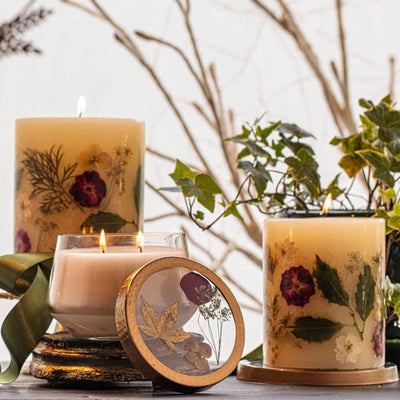 Rosy Rings Botanical Candle Red Currant Cranberry | Luxury Aromatherapy Long Lasting Candle Home Decor Gifts Notes of Lemon, Cranberry, Currant, Cedar, Ginger Aroma Burn Time 200 Hours 6.5" H