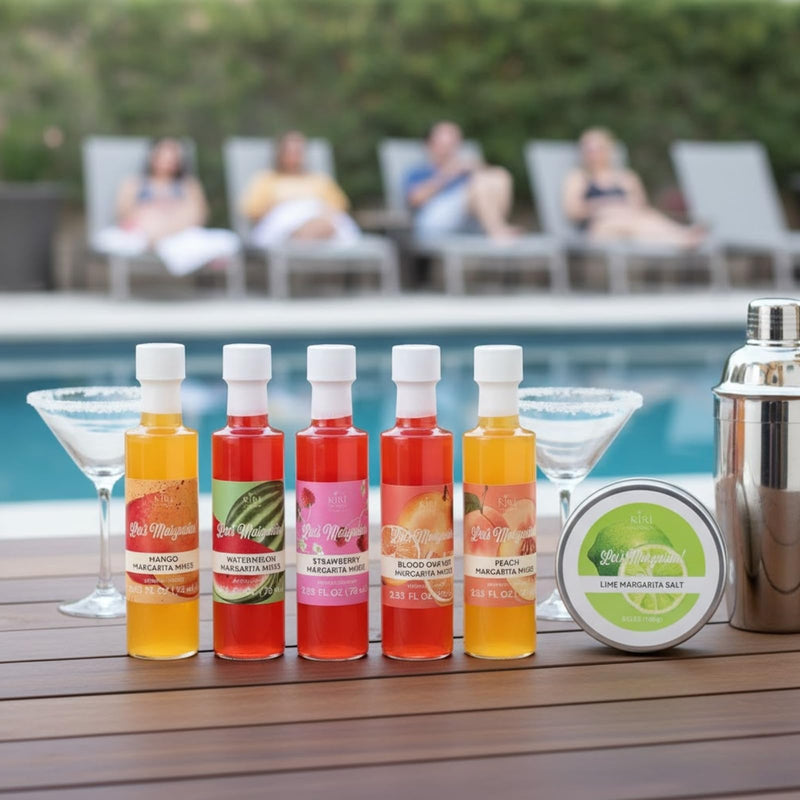 Cocktails, Margarita Mixer Gift Set – 6 Set, Easy-Mix Variety Fruity Drink Mixes & Lime Rimming Salt | Premium Bar Essentials, Home Entertaining | Fun, Vegan and Vegetarian, Party Gift Cocktail Lovers