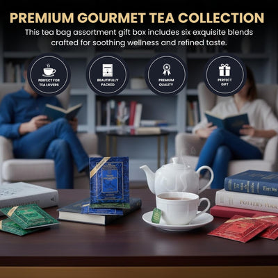 Book Lovers Tea Collection by Kiri & Sons, 90 Count Literary Tea Bags Gift Box | Book Club Library Gifts for Women Readers Writers Librarians | Bookish Tea Set, Bookworm Lovers & Reading Enthusiasts