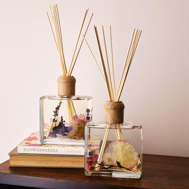 Rosy Rings Lemon Blossom & Lychee Botanical Reed Diffuser 13 oz - Lasts 6-12 Months Aromatherapy