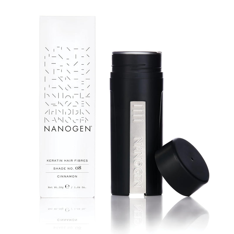 Nanogen Keratin Hair Fibres 30 Grams Shade No. 08 (Cinnamon)