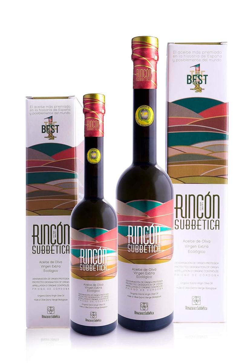 Rincon De La Subbetica - Award Winning, Organic Cold Pressed EVOO Extra Virgin Olive Oil, 17-Ounce Glass Bottle