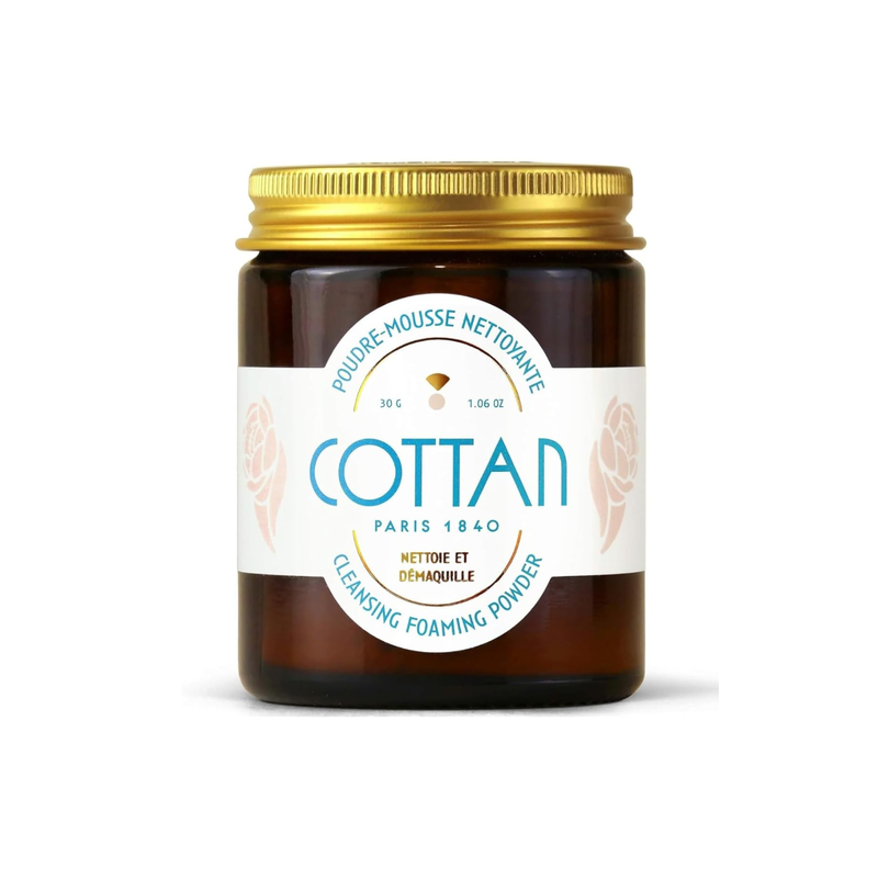 Paris Cleansing Powder to Foam Face Wash | Natural Rice & Peony Root Powders Vegan Makeup Remover | Gentle Daily Facial Scrub Foaming Lather Cleanser Clears Impurities & Softens Skin 1.06oz