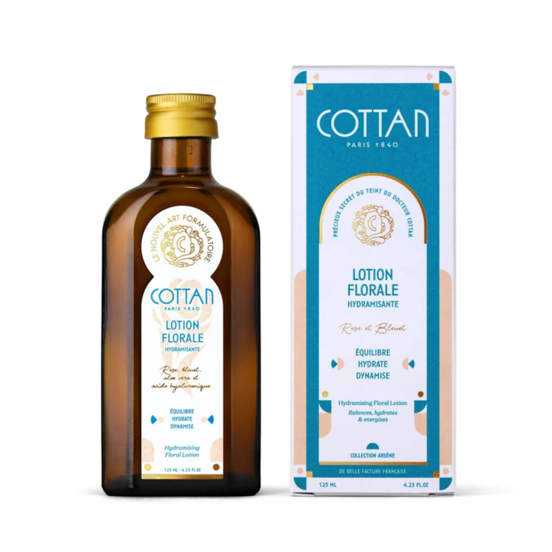 Paris Moisturizing Floral Facial Lotion | Natural Rose & Cornflower Floral Water with Aloe Vera & Hyaluronic Acid | Delivers Deep Hydration Vegan French Face Toner for Sensitive Skin 4.2oz