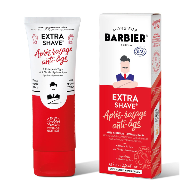 Aftershave Balm | Natural, Vegan, French | Repairing & Anti-Aging Properties | RGNA© Activators & Hyaluronic Acid | Soothes Micro-Cuts | 75mL