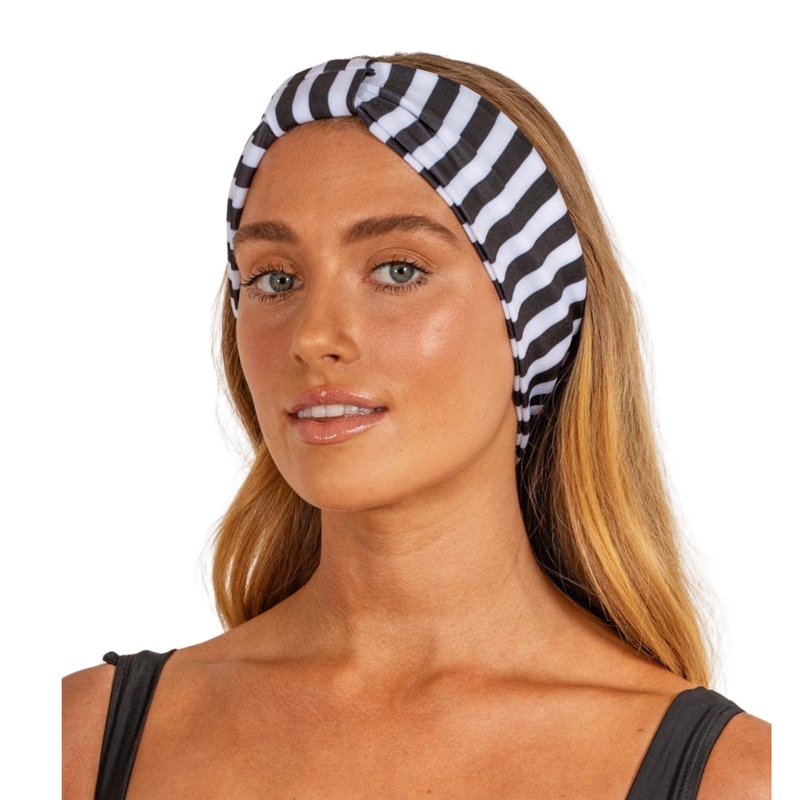 Louvelle - Seraphine Headband | Chic, Natural Haircare (Monochrome Stripe)