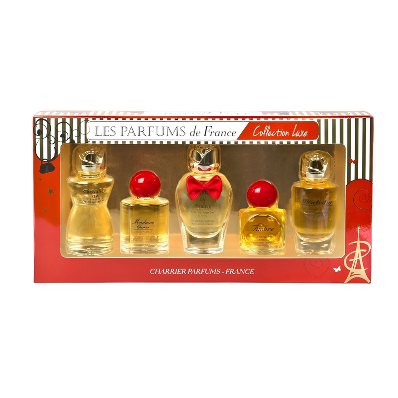 Charrier Parfums Les Parfums de France Collection Luxe 5 Maxi Miniatures of Eau de Parfum EDP Gift Set