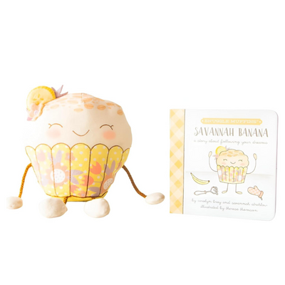 Snuggle Muffins Snuggler & Bedtime Story Time Book Gift Set with a Delicious Recipe for a Sweet Treat to Bring Families Together in The Kitchen! Soft & Cuddly Learning (Savannah Banana)