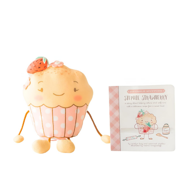 Snuggle Muffins Snuggler & Bedtime Story Time Book Gift Set with a Delicious Recipe for a Sweet Treat to Bring Families Together in The Kitchen! Soft & Cuddly Learning (Stephie Strawberry)