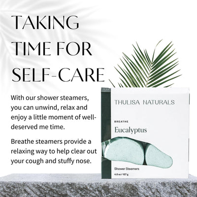 Eucalyptus Shower Steamers Aromatherapy | Organic Shower Bombs with Essential Oils | Self Care Christmas Birthday & Spa Gifts for Women & Men | Stocking Stuffers | 4 Pack