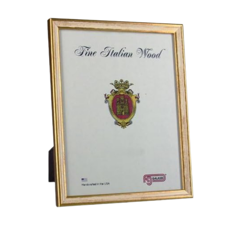 F. G. Galassi 15057 goldtone color with white 5 x 7 frame
